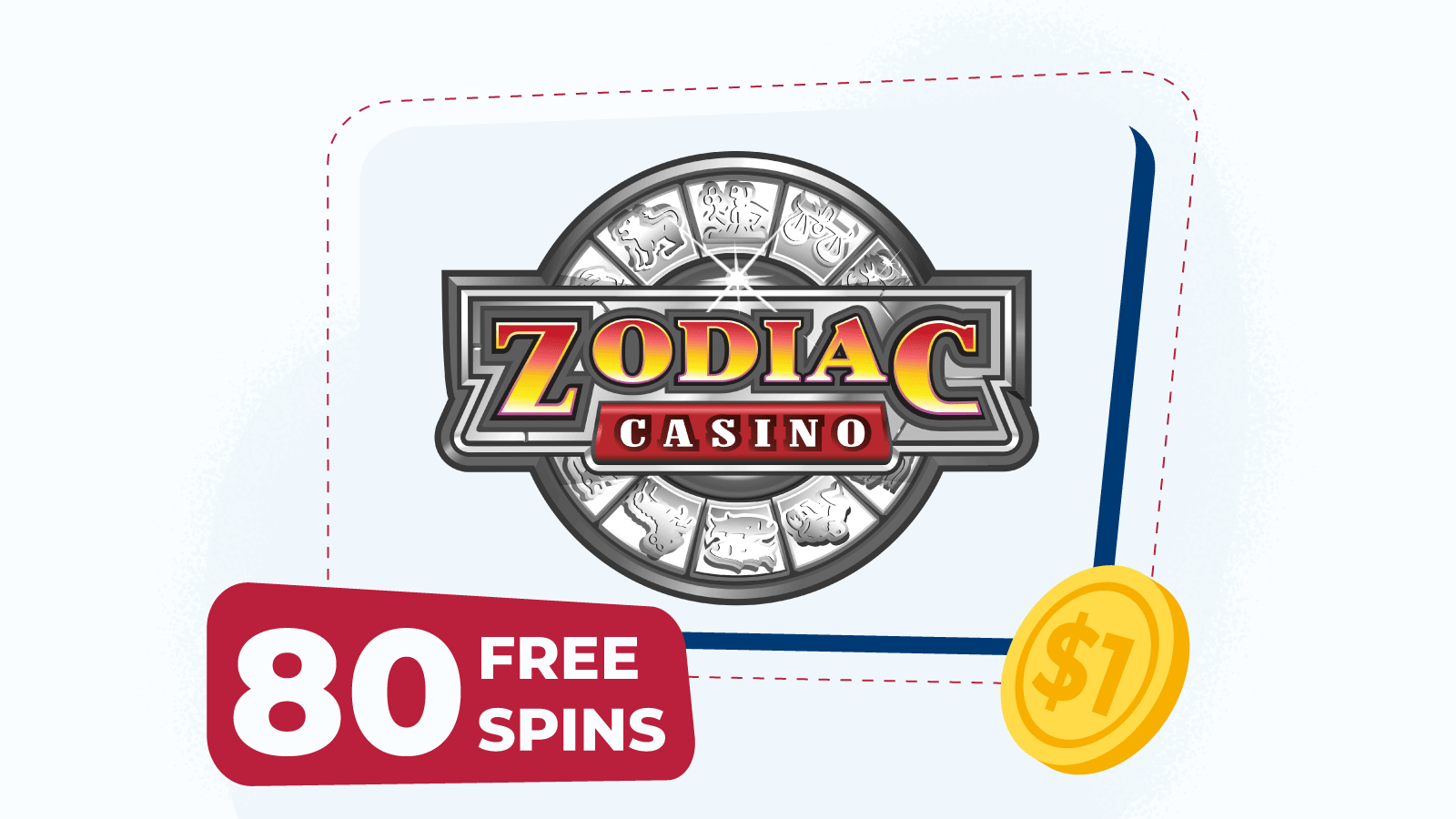 80 free spins for ¥1 at Zodiac Casino Rewards