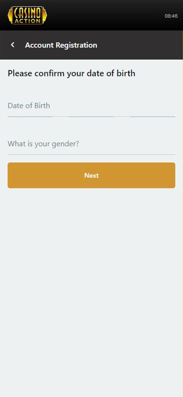 Casino Action Registration Process Image 4